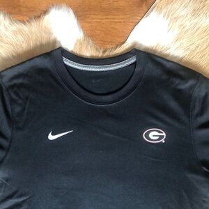 Nike UGA Black Short Sleeve Performance Shirt